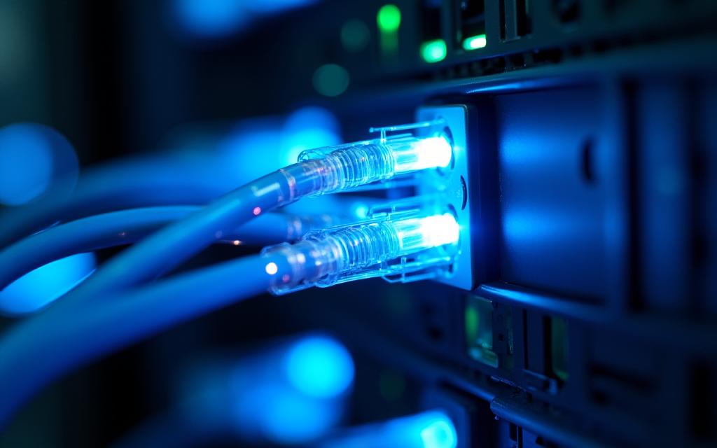Cables and server racks representing data architecture